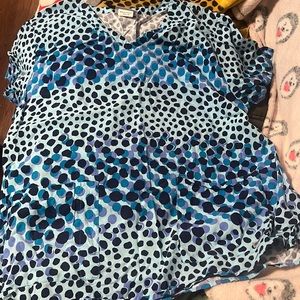 Cheetah print scrub top